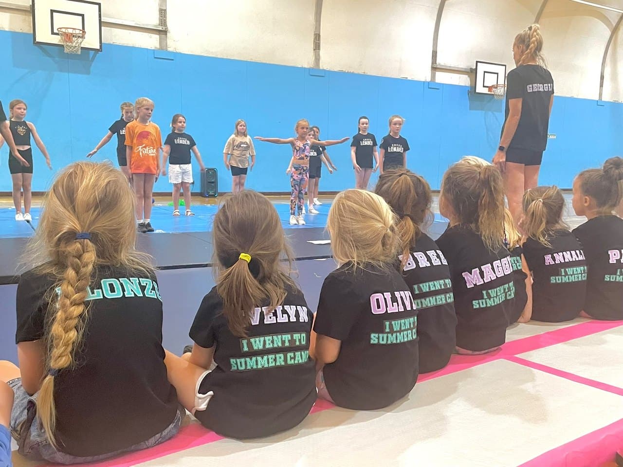 Children at a Pixies summer cheer camp